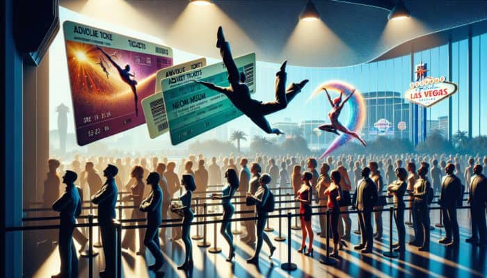 Visitors in Las Vegas using advance tickets to skip long lines at Cirque du Soleil and the Neon Museum.