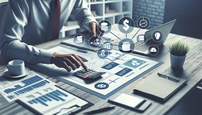 How to Time Your Debt Consolidation Loan: A Guide | DCL Person planning budget on spreadsheet in home office, focusing on loan repayments.