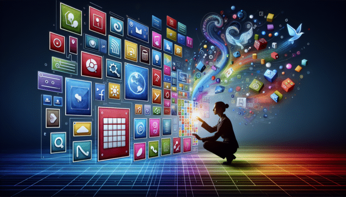 Person organising digital content on screen with attributions and schedule, symbolising effective curation.