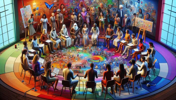 Digital hub where diverse users connect over niche passions like art and books, using personalized avatars to cultivate deep friendships.